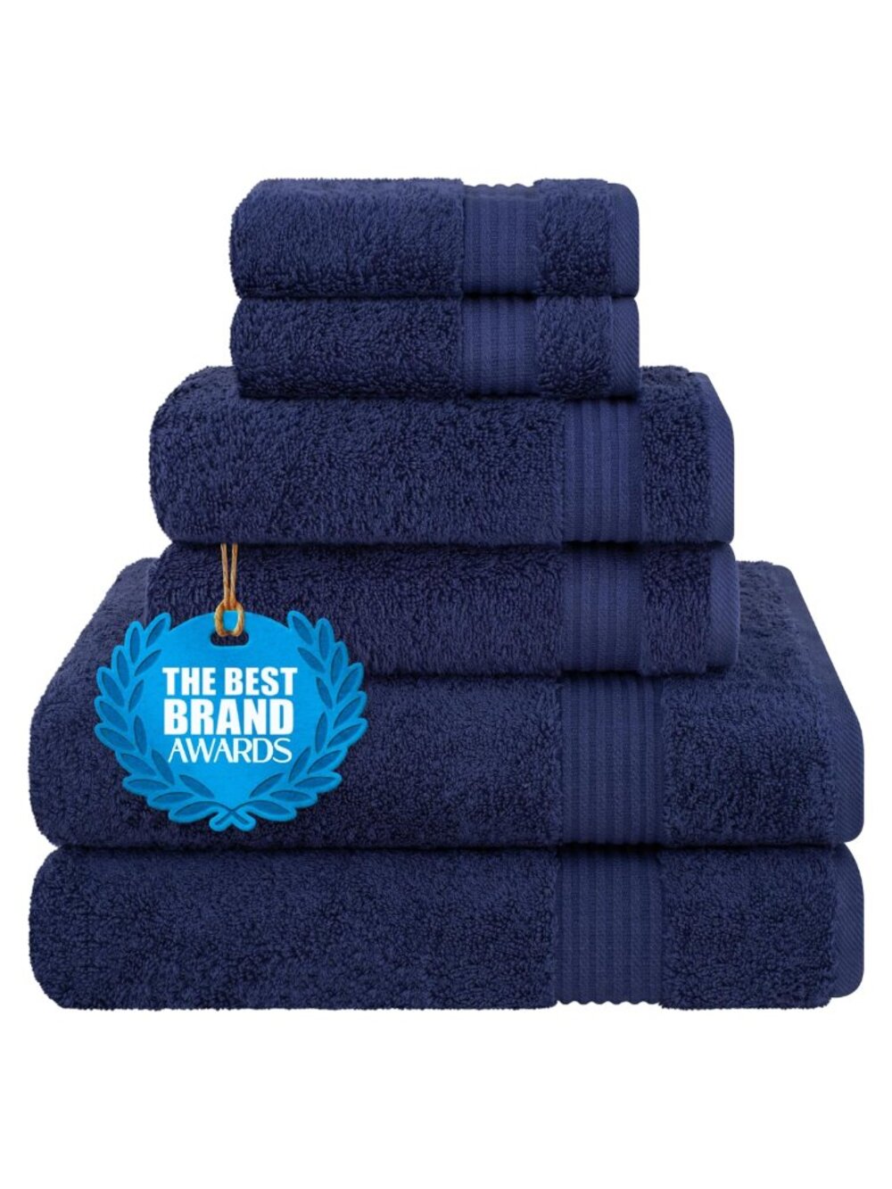 100% Cotton Turkish Towel Set 6 Piece Super Absorbent Quick Dry Bath Hand Cloths